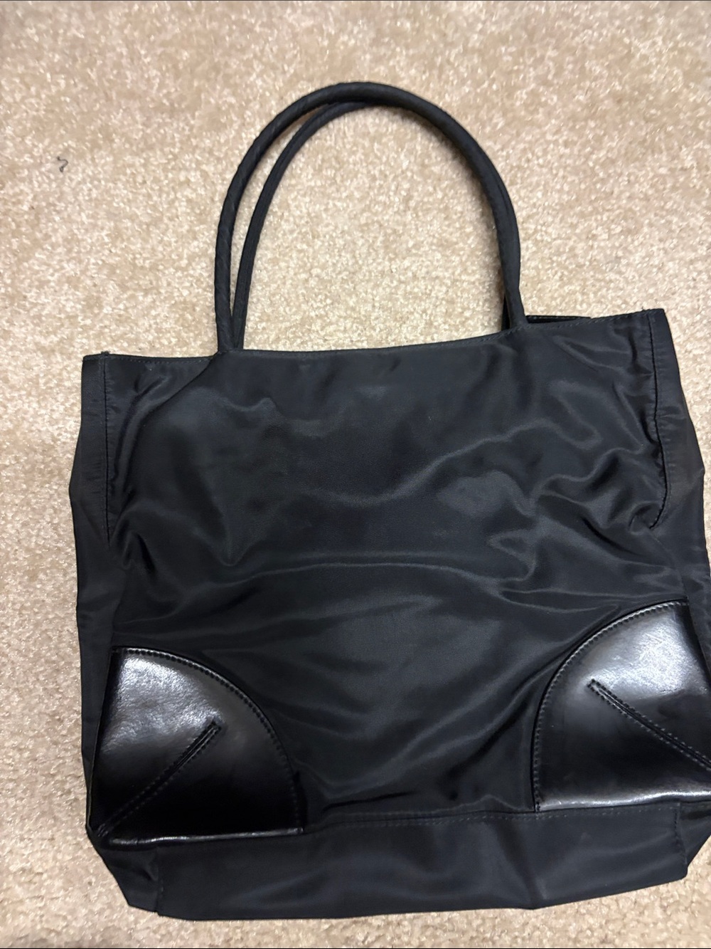 Prada Black Nylon and Leather Trim Tote - Picture 2 of 7